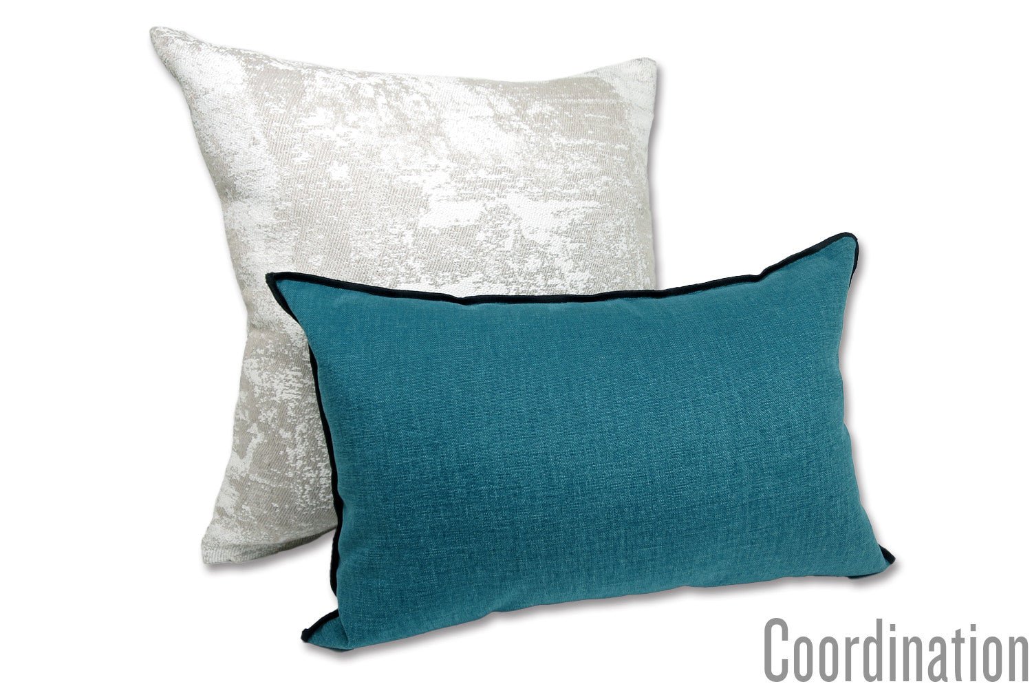 The Italy cotton イタリアブラッシュドコットン クッション フレーム (ダークブルーグリーン) 45×30cm 中材付 - HOUSE OF JAPAN Shop