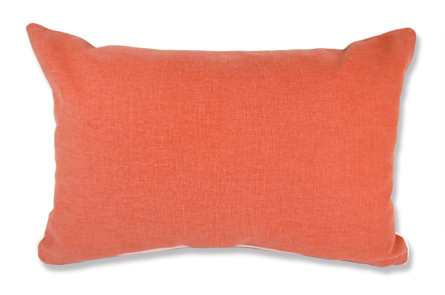 The Italy cotton イタリアブラッシュドコットン ベルベットパイピング クッション キャロット 45×30cm 中材付 - HOUSE OF JAPAN Shop