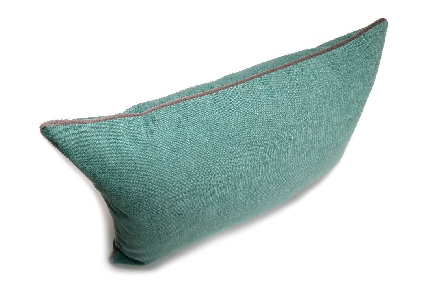 The Italy cotton イタリアブラッシュドコットン ベルベットパイピング クッション サックスブルー 45×30cm 中材付 - HOUSE OF JAPAN Shop