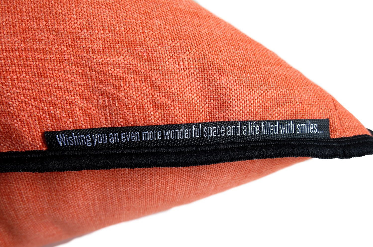 The Italy cotton イタリアブラッシュドコットン クッションカバー フレーム (オレンジ) 45×45cm - HOUSE OF JAPAN Shop