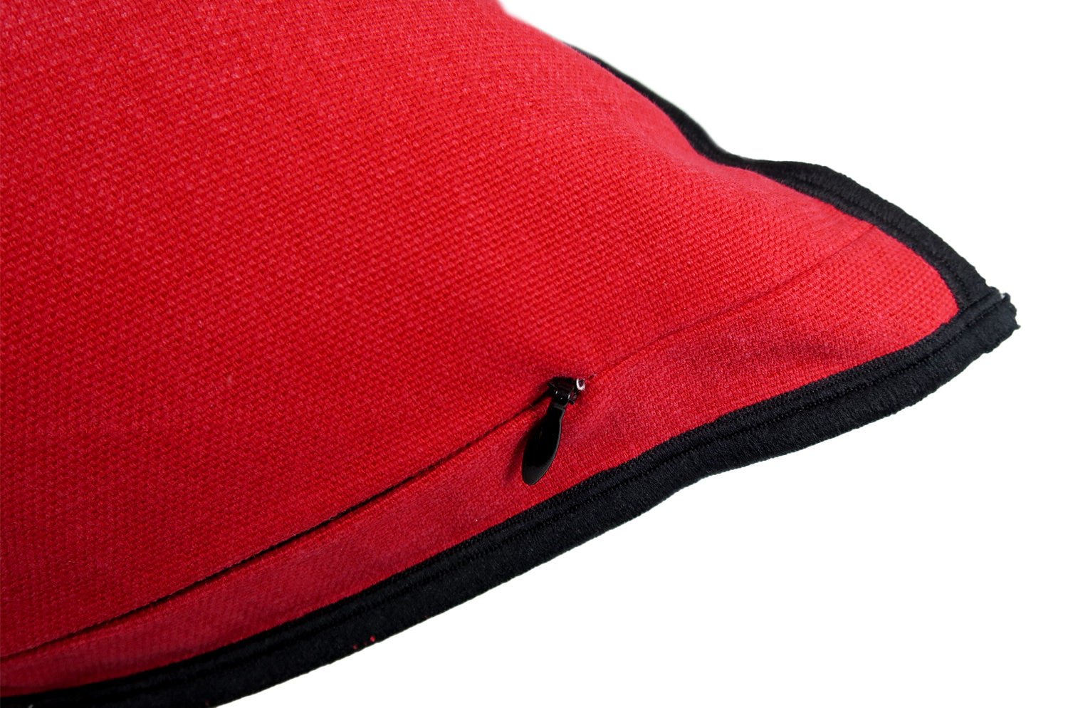 The Italy cotton イタリアブラッシュドコットン クッションカバー フレーム (レッド) 45×45cm - HOUSE OF JAPAN Shop