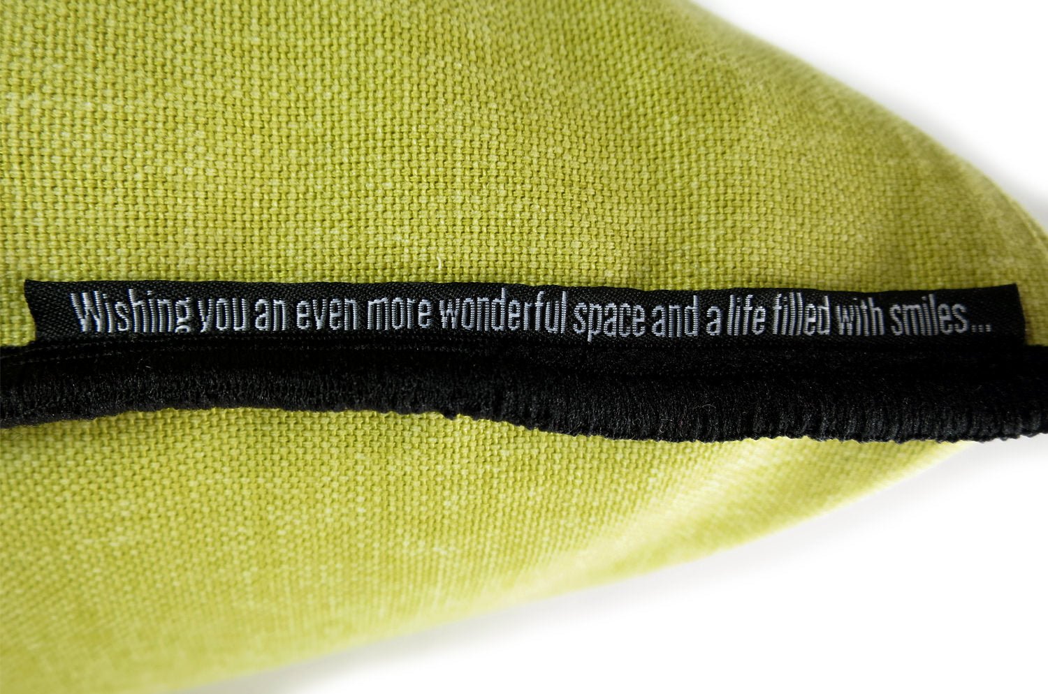 The Italy cotton イタリアブラッシュドコットン クッションカバー フレーム (イエローグリーン) 45×45cm - HOUSE OF JAPAN Shop