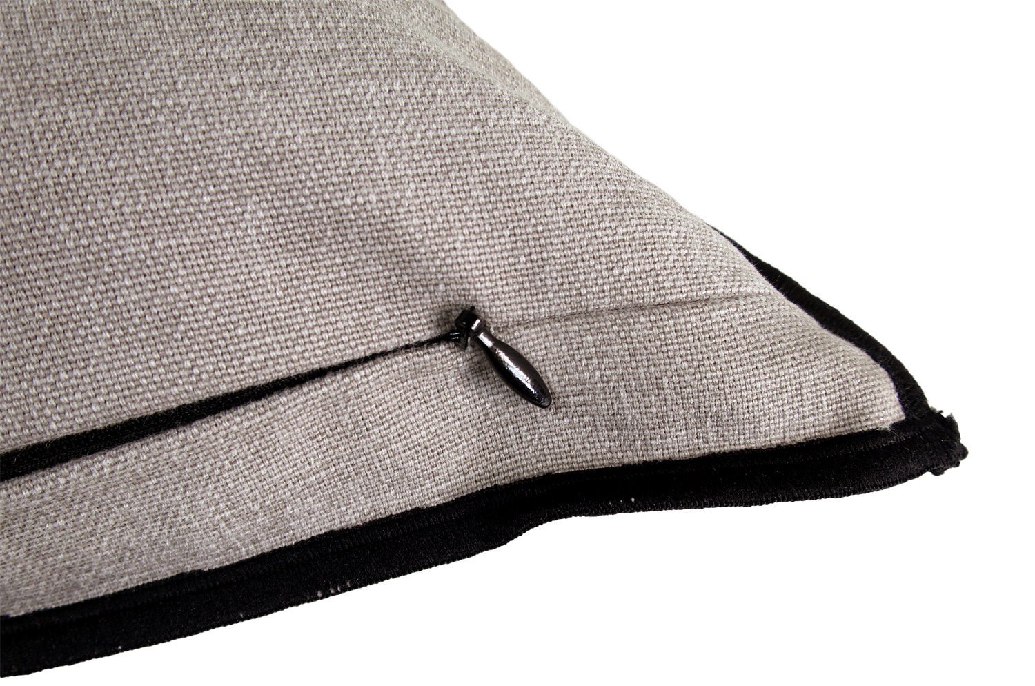 The Italy cotton イタリアブラッシュドコットン クッションカバー フレーム (グレージュ) 45×45cm - HOUSE OF JAPAN Shop