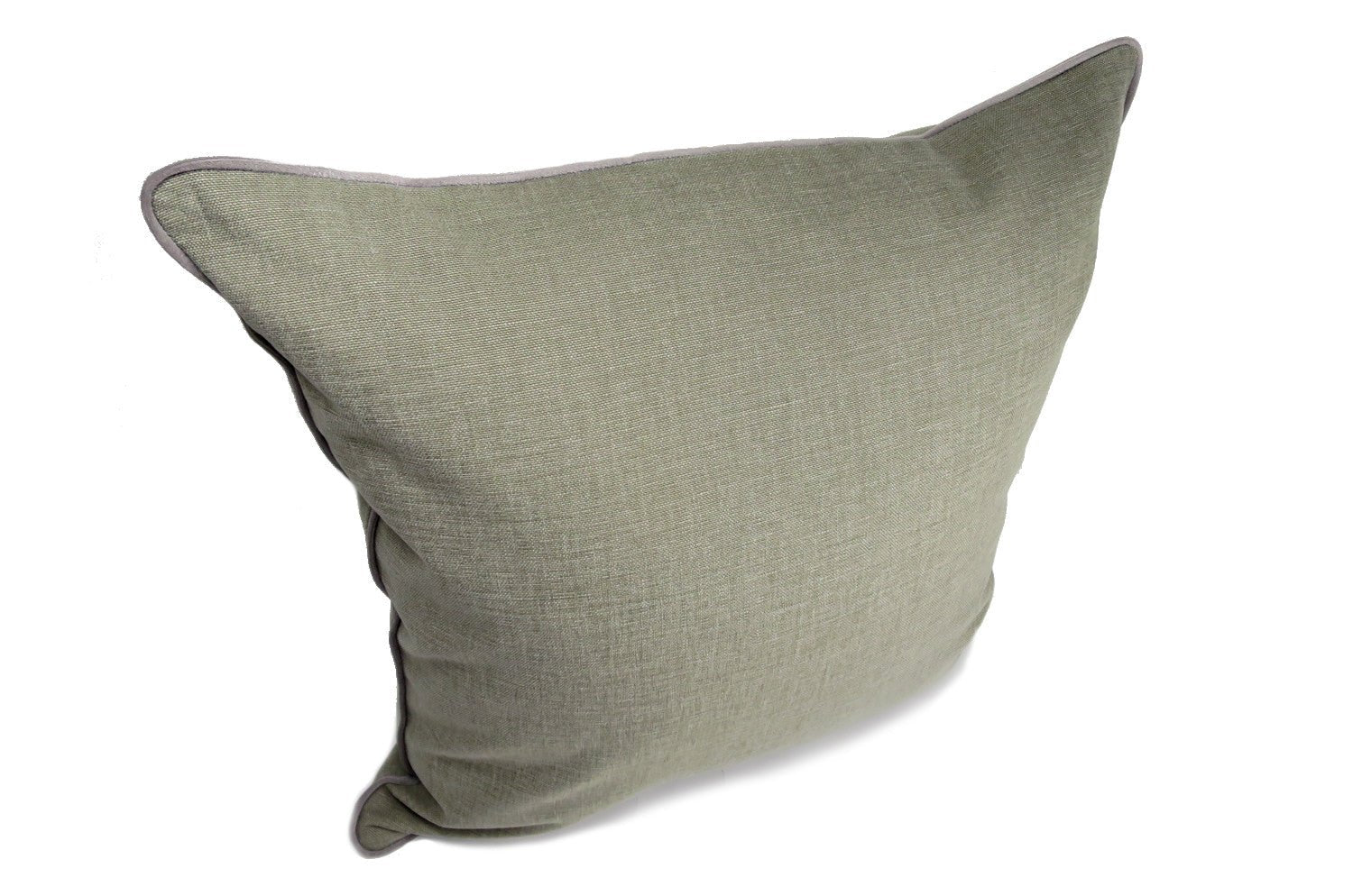 The Italy cotton イタリアブラッシュドコットン ベルベットパイピング クッションカバー カーキグレー 45×45cm - HOUSE OF JAPAN Shop