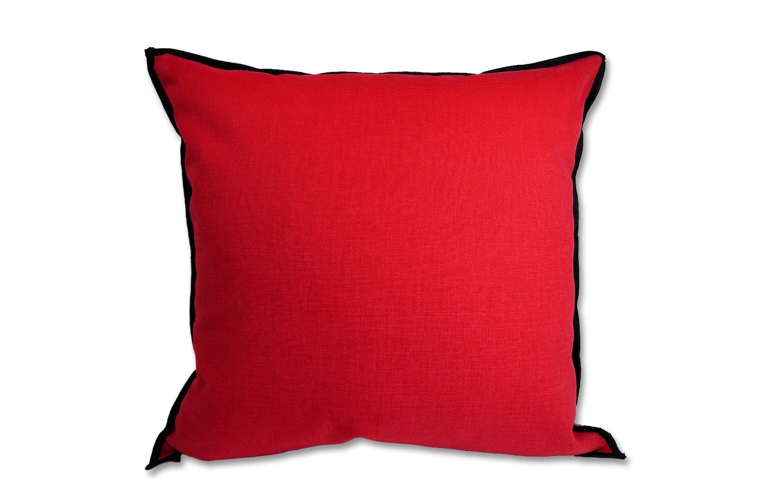 The Italy cotton イタリアブラッシュドコットン クッションカバー フレーム (レッド) 45×45cm - HOUSE OF JAPAN Shop