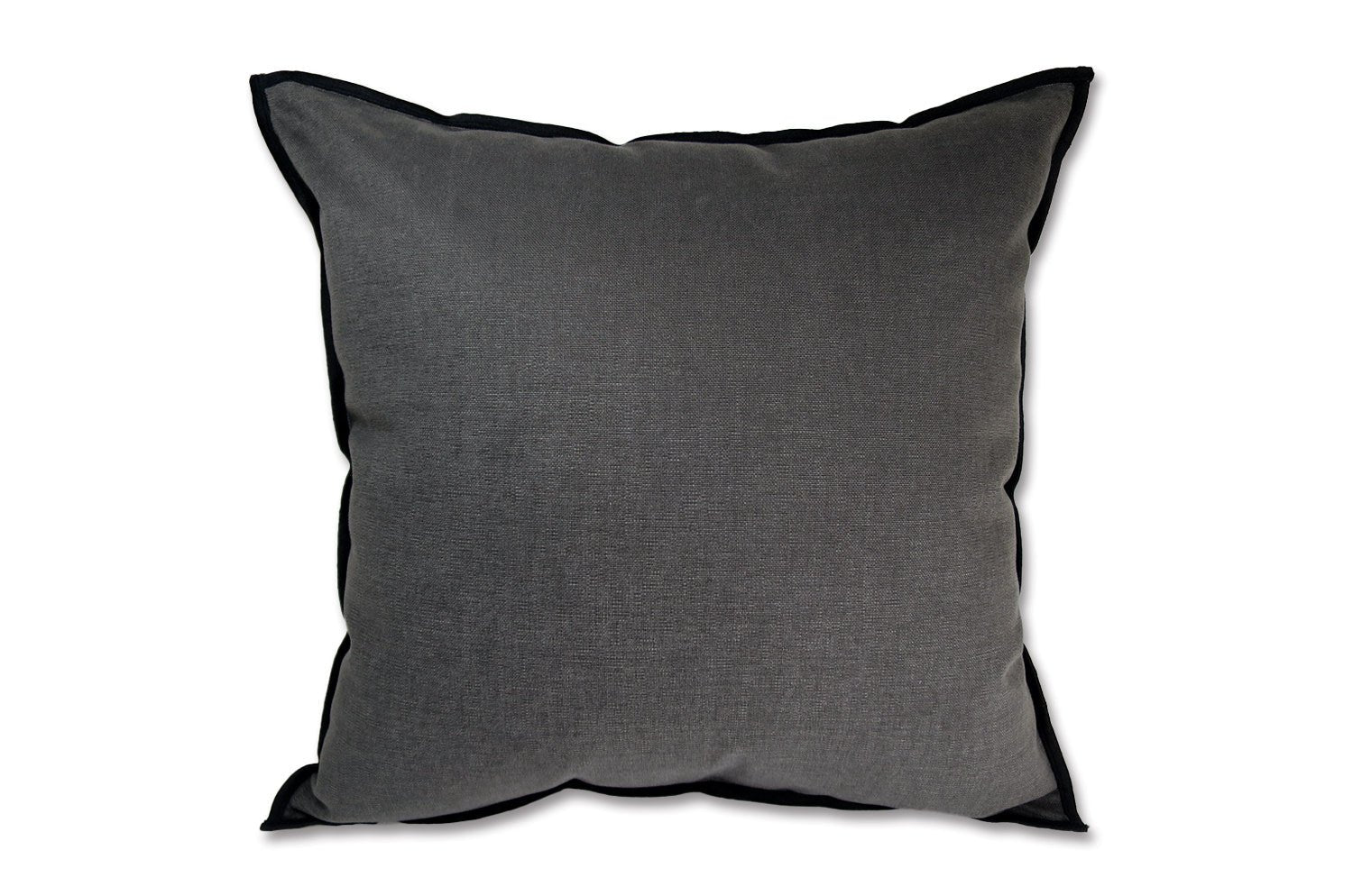 The Italy cotton イタリアブラッシュドコットン クッションカバー フレーム (チャコール) 45×45cm - HOUSE OF JAPAN Shop