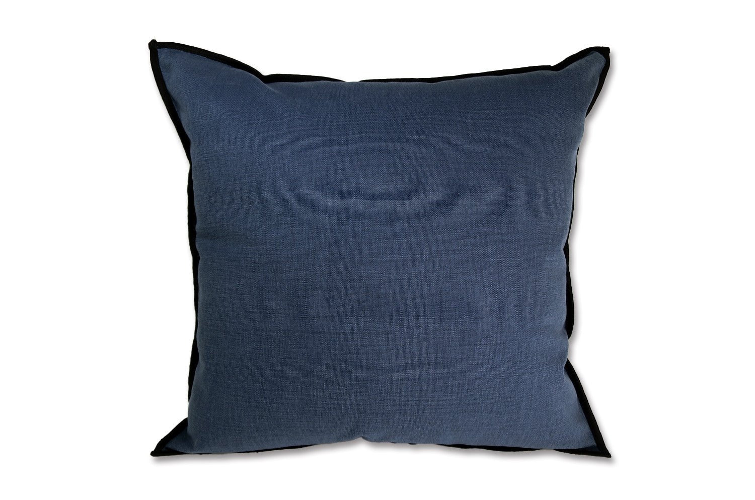 The Italy cotton イタリアブラッシュドコットン クッションカバー フレーム (ダークネイビー) 45×45cm - HOUSE OF JAPAN Shop
