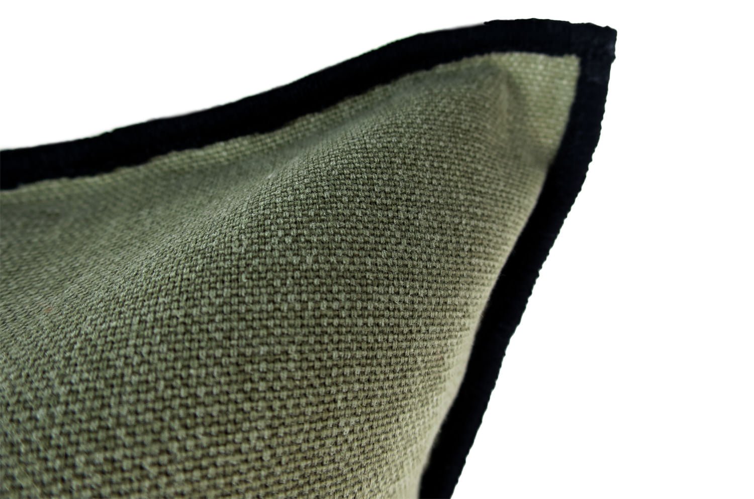 The Italy cotton イタリアブラッシュドコットン クッションカバー フレーム (カーキグレー) 45×45cm - HOUSE OF JAPAN Shop