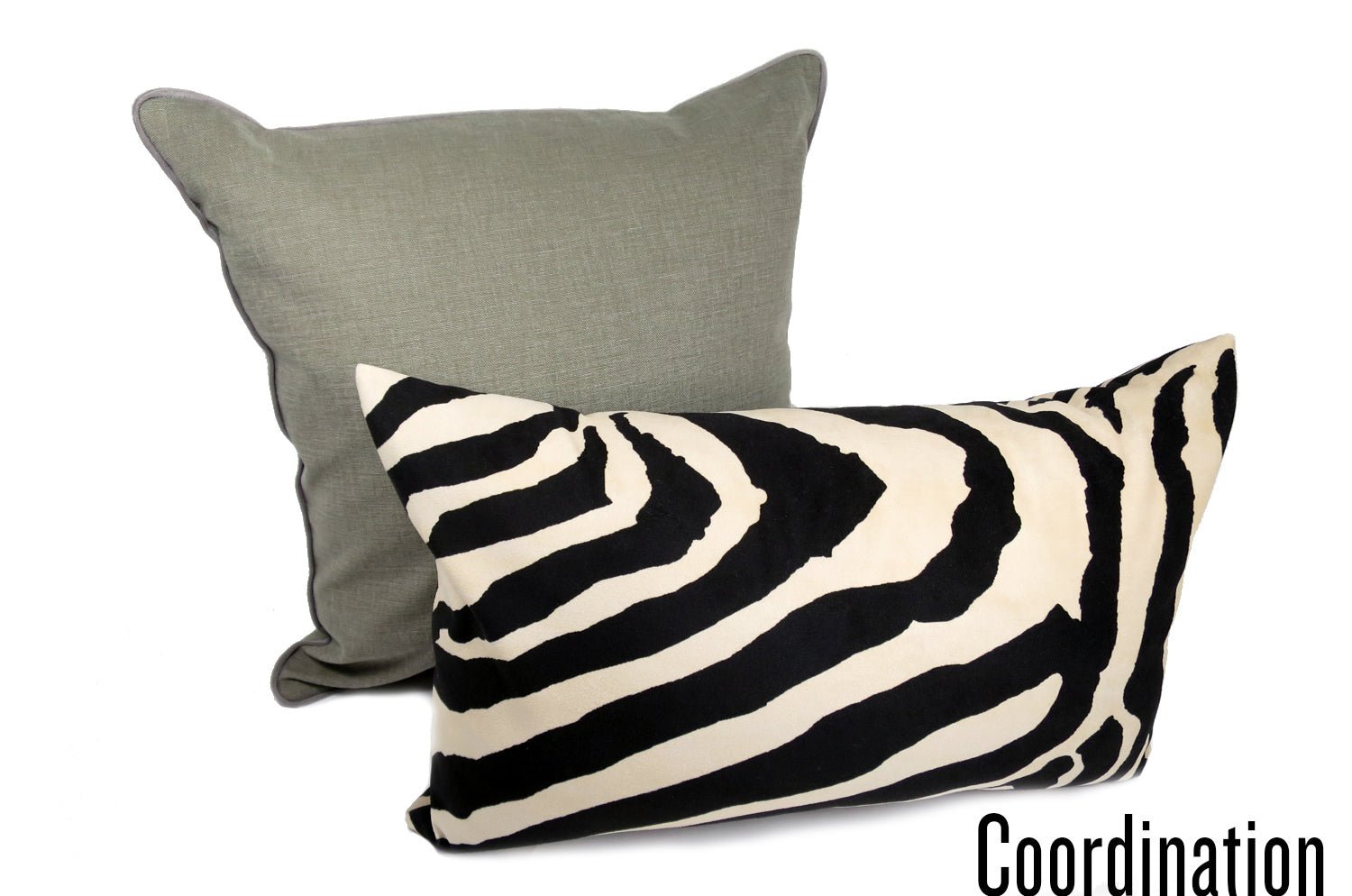 The Italy cotton イタリアブラッシュドコットン ベルベットパイピング クッションカバー カーキグレー 45×45cm - HOUSE OF JAPAN Shop