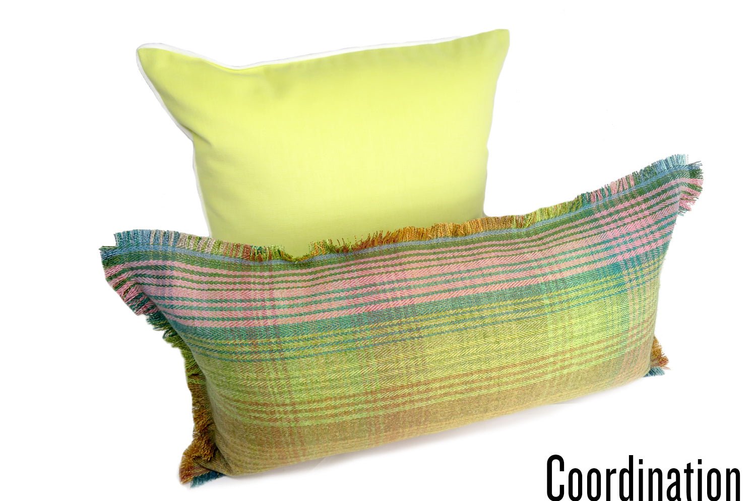 The Italy cotton イタリアブラッシュドコットン ベルベットパイピング クッションカバー (レモン) 45×45cm - HOUSE OF JAPAN Shop