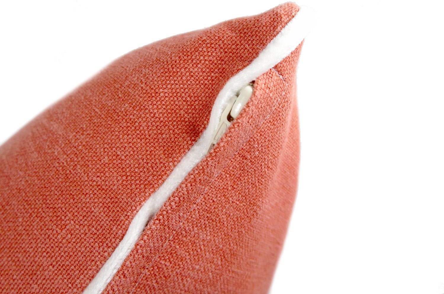 The Italy cotton イタリアブラッシュドコットン ベルベットパイピング クッションカバー キャロット 45×45cm - HOUSE OF JAPAN Shop