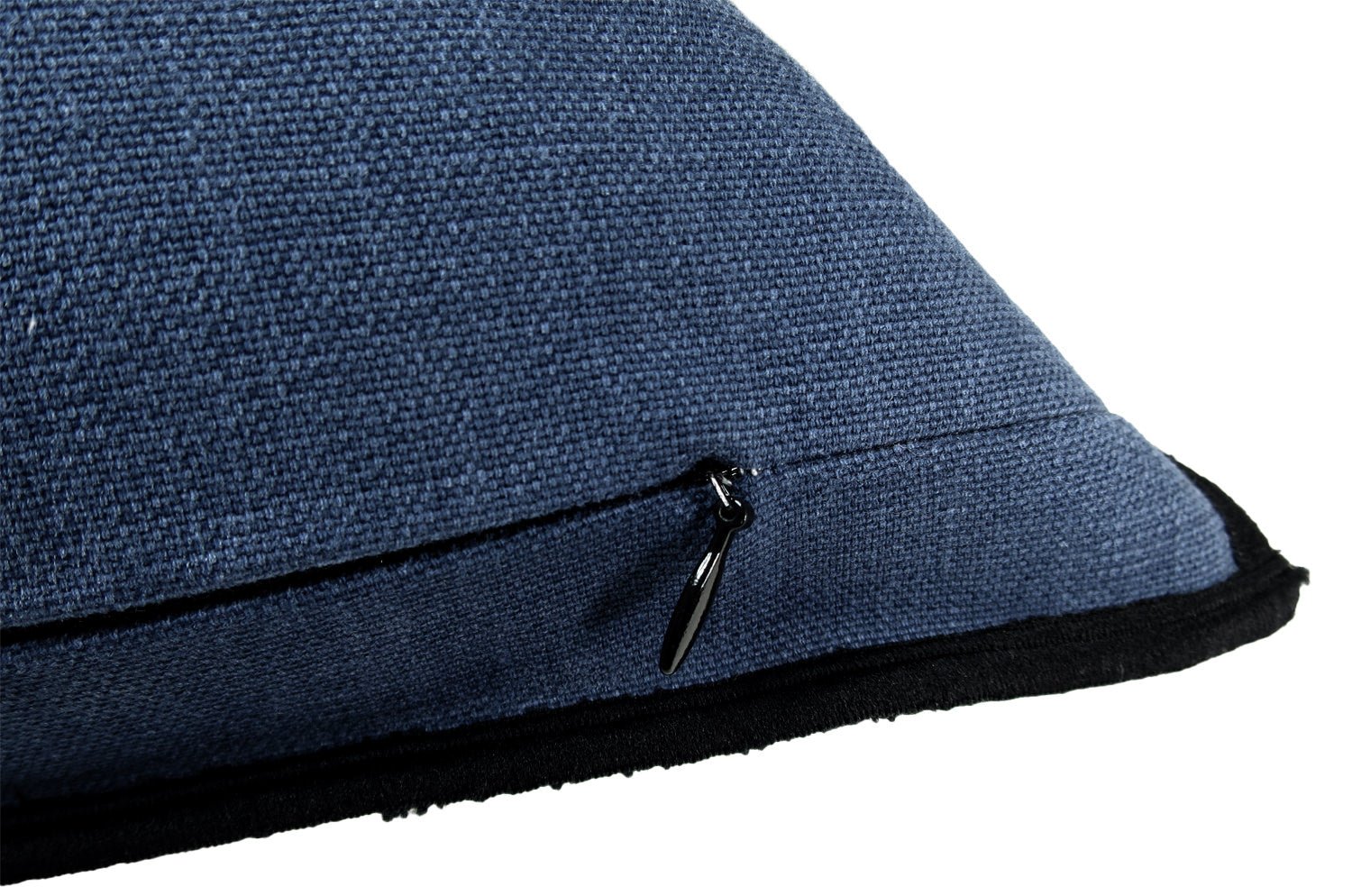 The Italy cotton イタリアブラッシュドコットン クッションカバー フレーム (ダークネイビー) 45×45cm - HOUSE OF JAPAN Shop