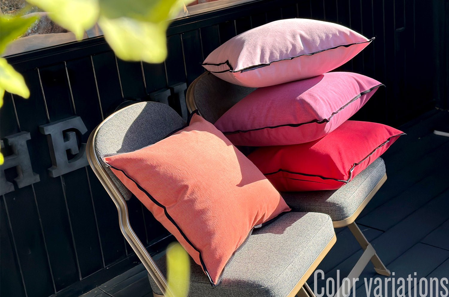 The Italy cotton イタリアブラッシュドコットン クッションカバー フレーム (ダークブルーグリーン) 45×45cm - HOUSE OF JAPAN Shop