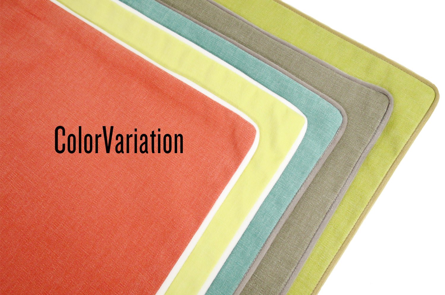 The Italy cotton イタリアブラッシュドコットン ベルベットパイピング クッションカバー サックスブルー 45×45cm - HOUSE OF JAPAN Shop