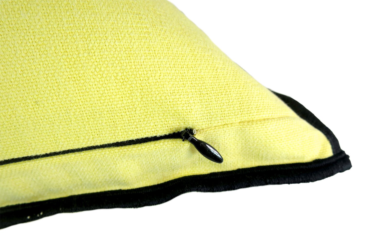 The Italy cotton イタリアブラッシュドコットン クッションカバー フレーム (ブライトイエロー) 45×45cm - HOUSE OF JAPAN Shop