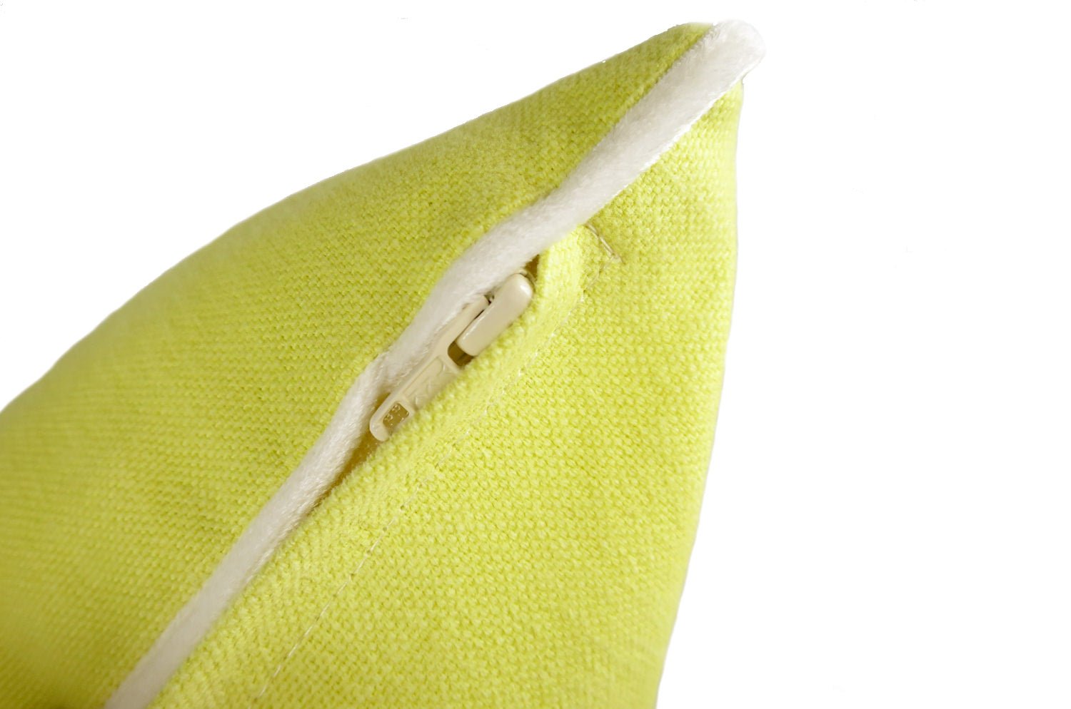 The Italy cotton イタリアブラッシュドコットン ベルベットパイピング クッションカバー (レモン) 45×45cm - HOUSE OF JAPAN Shop