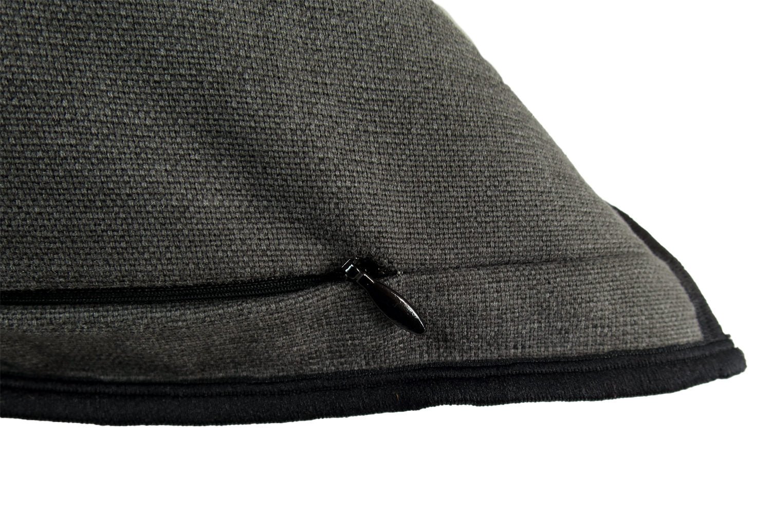 The Italy cotton イタリアブラッシュドコットン クッションカバー フレーム (チャコール) 45×45cm - HOUSE OF JAPAN Shop