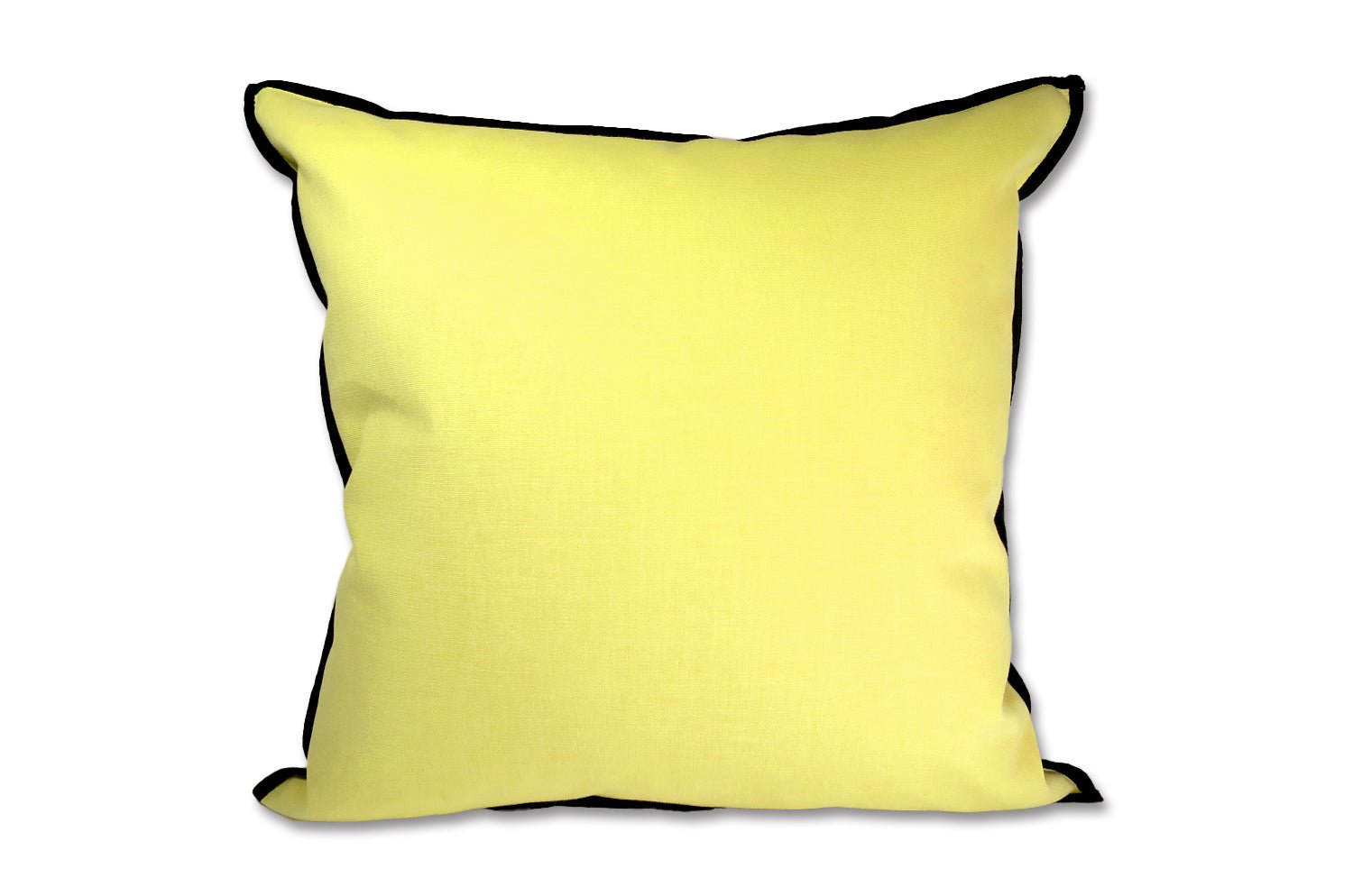 The Italy cotton イタリアブラッシュドコットン クッションカバー フレーム (ブライトイエロー) 45×45cm - HOUSE OF JAPAN Shop