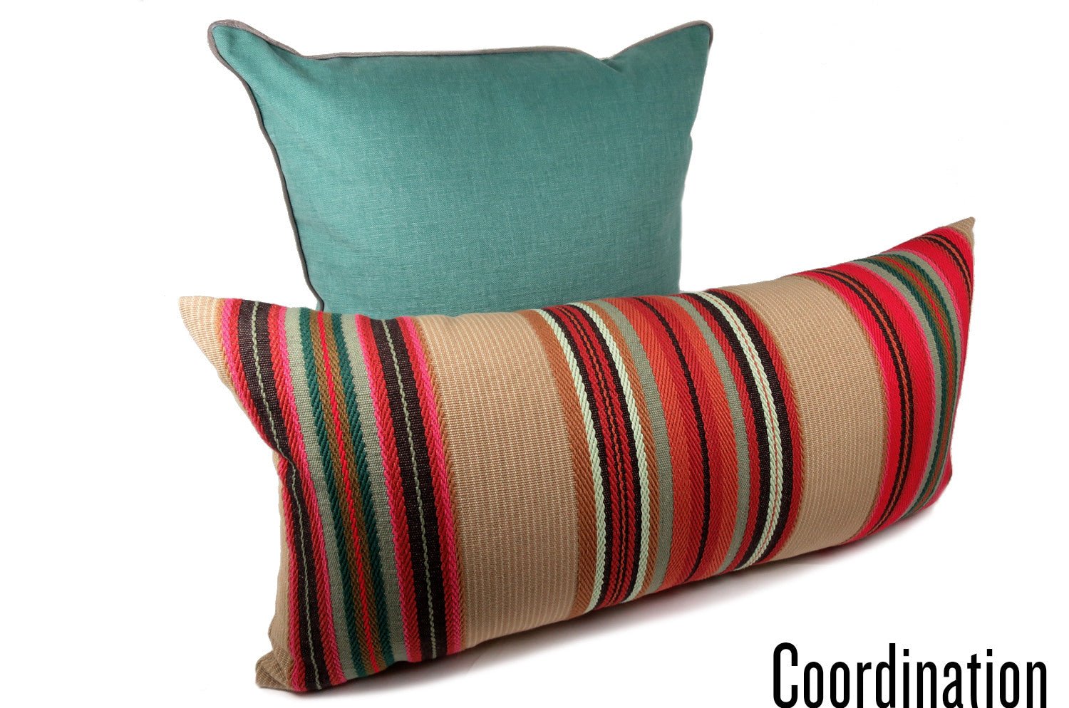 The Italy cotton イタリアブラッシュドコットン ベルベットパイピング クッションカバー サックスブルー 45×45cm - HOUSE OF JAPAN Shop