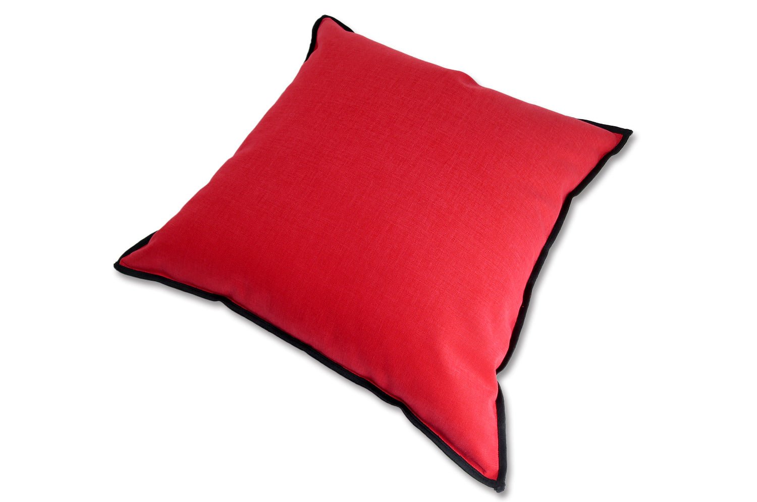 The Italy cotton イタリアブラッシュドコットン クッションカバー フレーム (レッド) 45×45cm - HOUSE OF JAPAN Shop