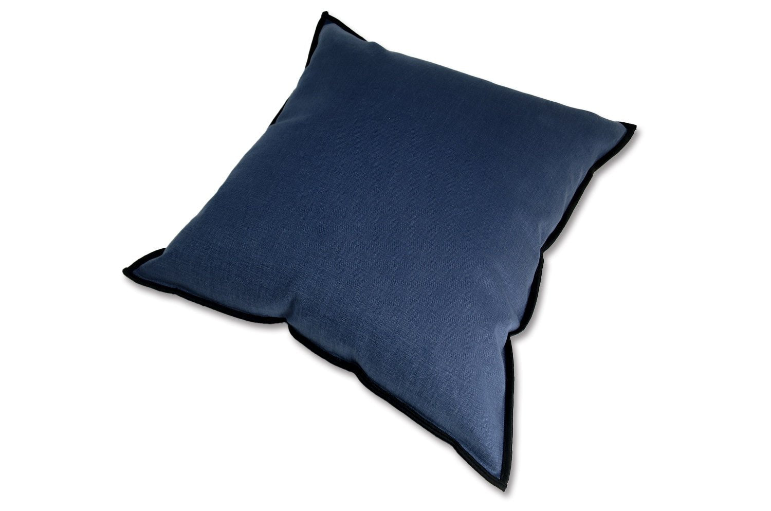 The Italy cotton イタリアブラッシュドコットン クッションカバー フレーム (ダークネイビー) 45×45cm - HOUSE OF JAPAN Shop