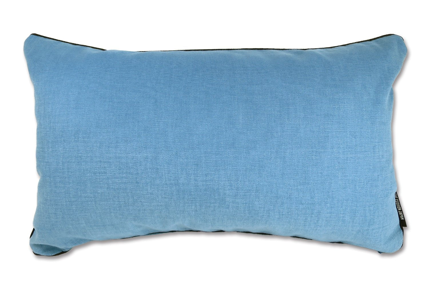 The Italy cotton イタリアブラッシュドコットン パイピング 横長クッション (ゼニスブルー) 50×30cm 中材付 - HOUSE OF JAPAN Shop
