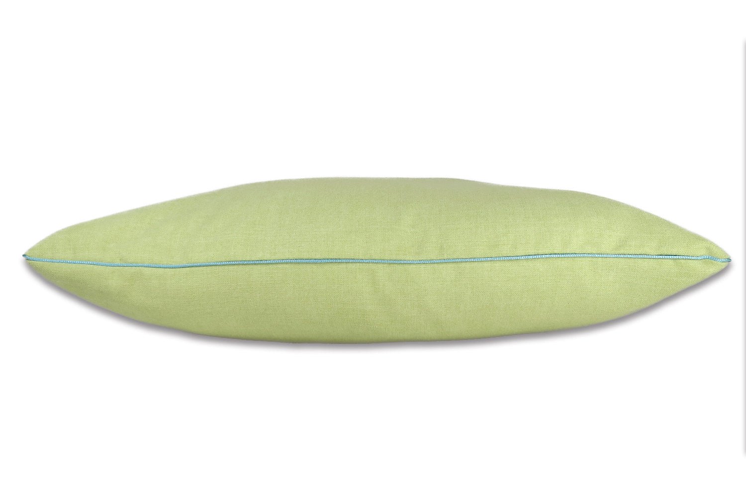 The Italy cotton イタリアブラッシュドコットン パイピングクッション グラスグリーン 60×40cm 中材付 - HOUSE OF JAPAN Shop