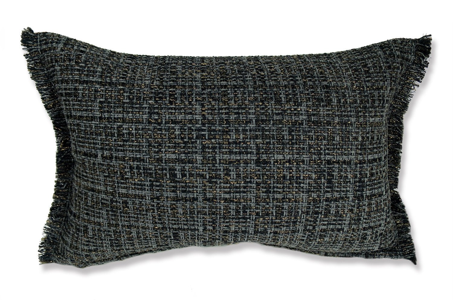 The Jacquard ジャカードフリンジクッション チャコール 45×30cm 中材付 - HOUSE OF JAPAN Shop