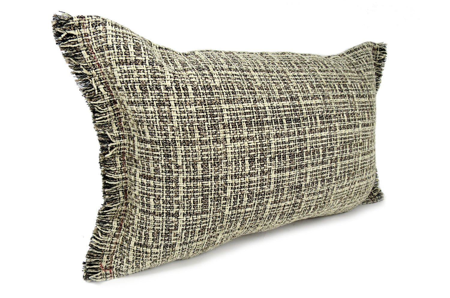 The Jacquard ジャカードフリンジクッション ミックスベージュ 45×30cm 中材付 - HOUSE OF JAPAN Shop