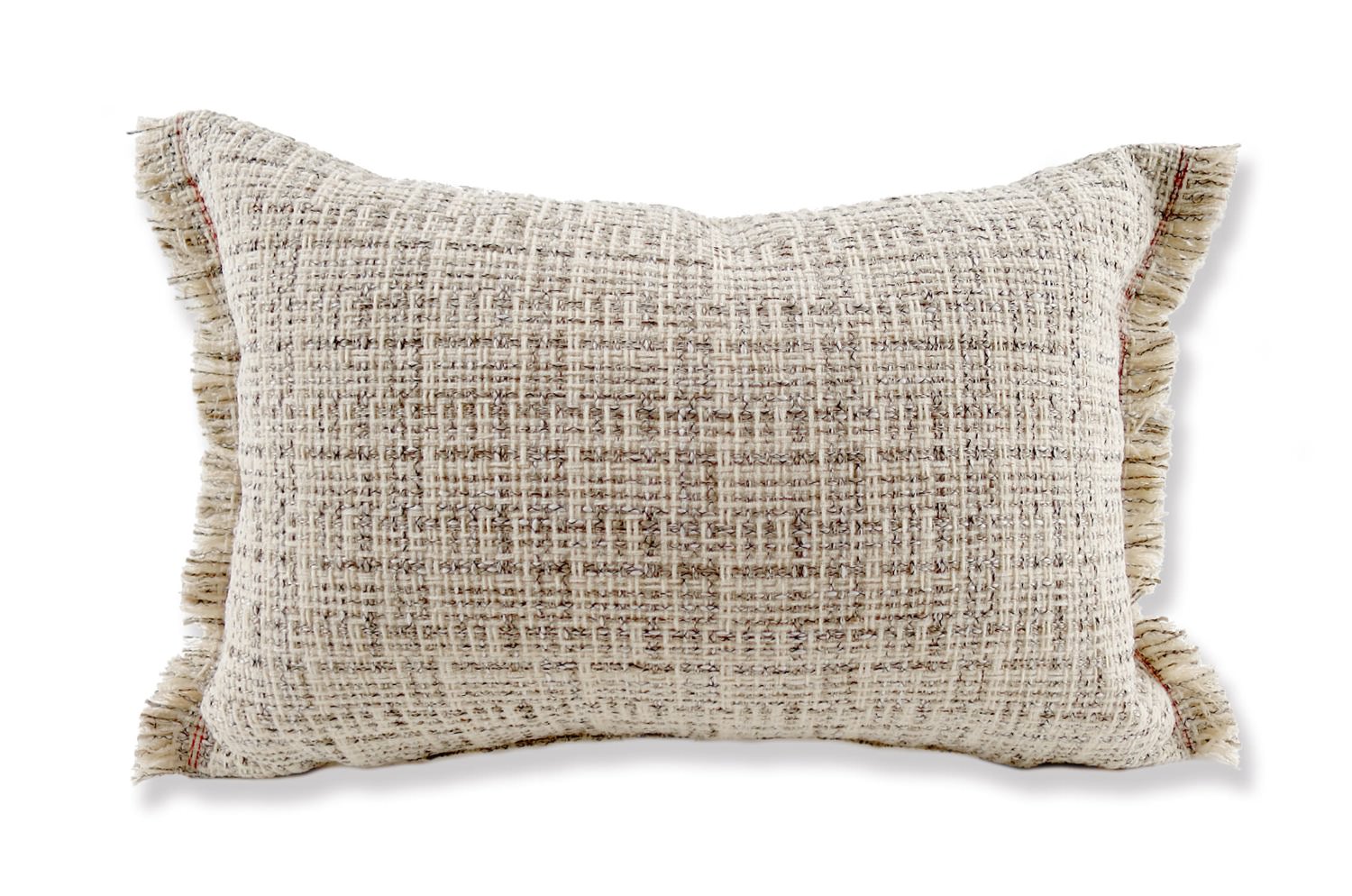 The Jacquard ジャカードフリンジクッション ベージュ 45×30cm 中材付 - HOUSE OF JAPAN Shop