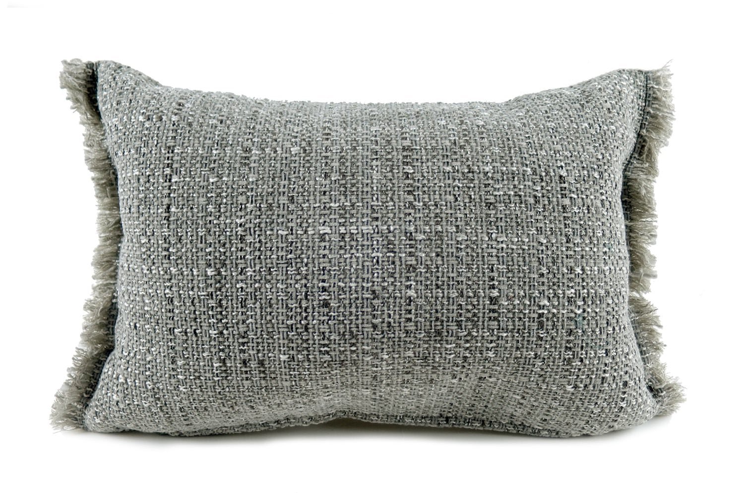 The Jacquard ジャカードフリンジクッション グレー 45×30cm 中材付 - HOUSE OF JAPAN Shop