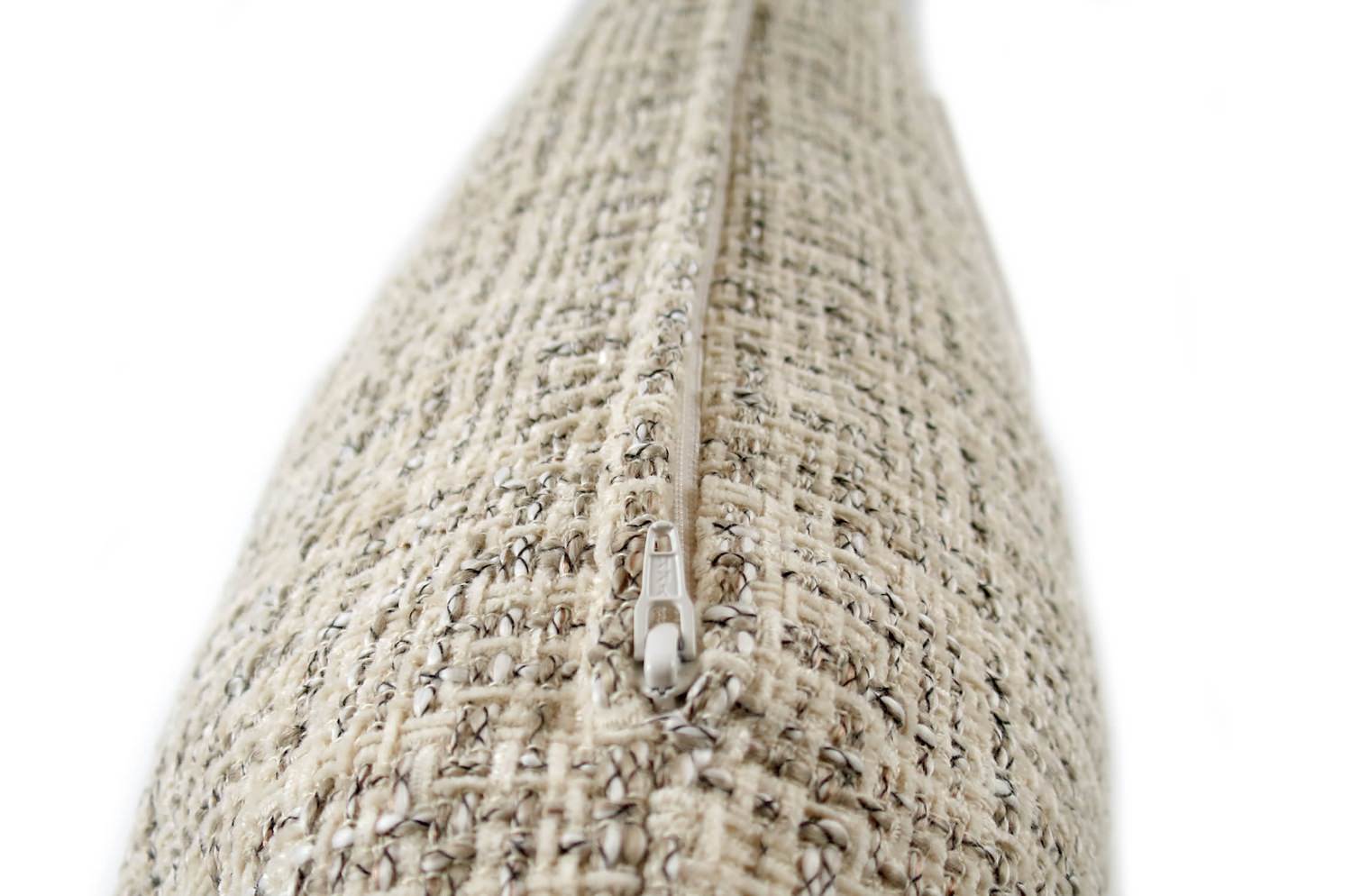 The Jacquard ジャカードフリンジクッション ベージュ 45×30cm 中材付 - HOUSE OF JAPAN Shop