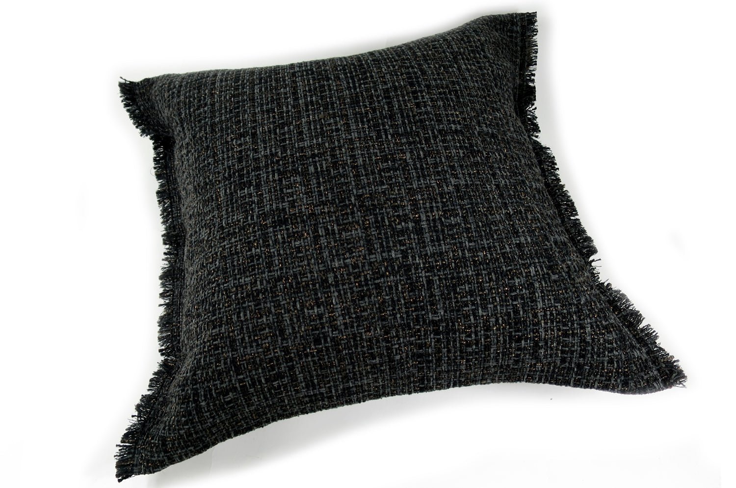 The Jacquard ジャカードフリンジクッションカバー チャコール 45×45cm - HOUSE OF JAPAN Shop