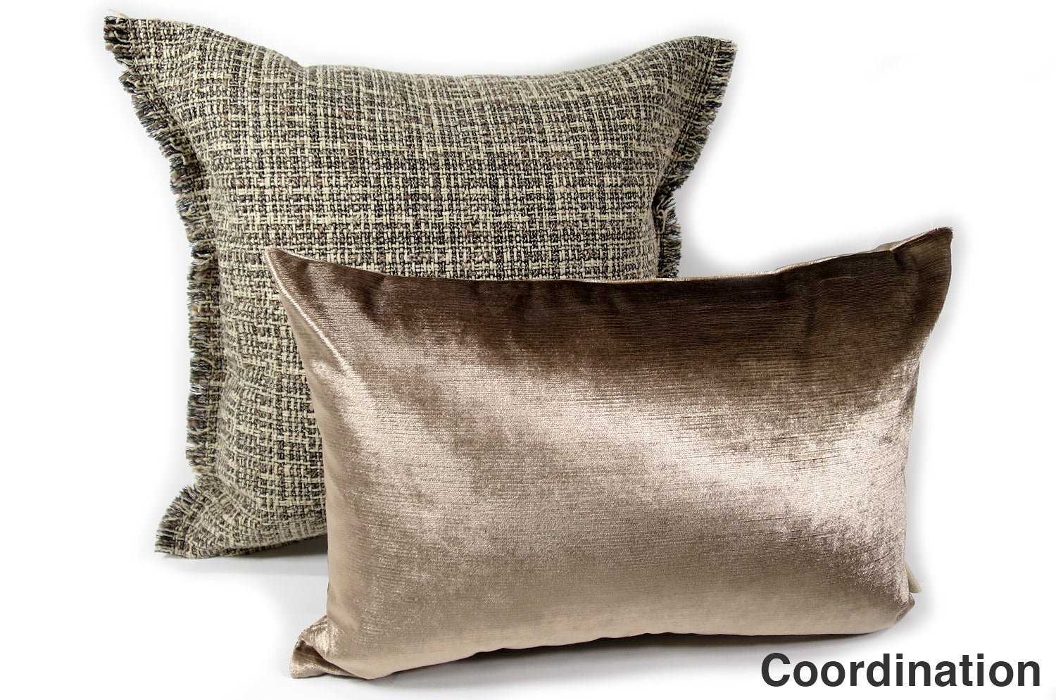 The Jacquard ジャカードフリンジクッションカバー ミックスベージュ 45×45cm - HOUSE OF JAPAN Shop