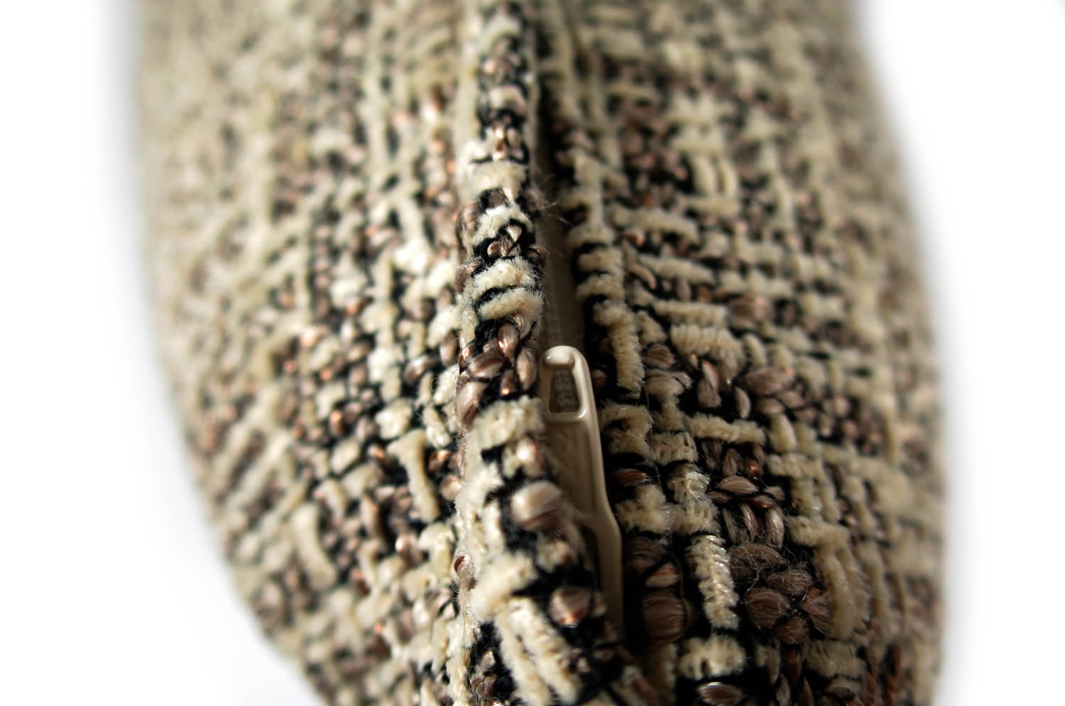 The Jacquard ジャカードフリンジクッションカバー ミックスベージュ 45×45cm - HOUSE OF JAPAN Shop