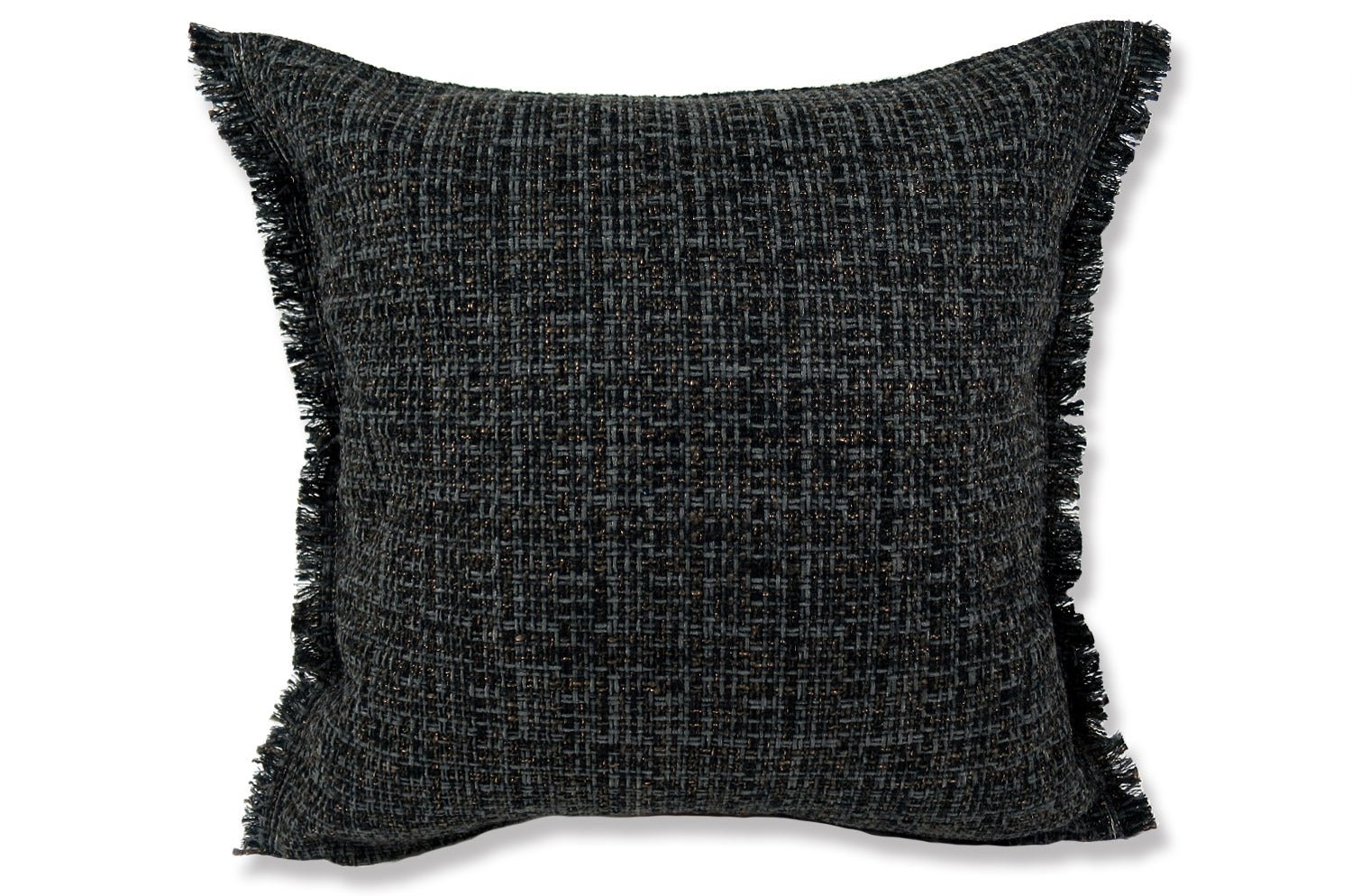 The Jacquard ジャカードフリンジクッションカバー チャコール 45×45cm - HOUSE OF JAPAN Shop