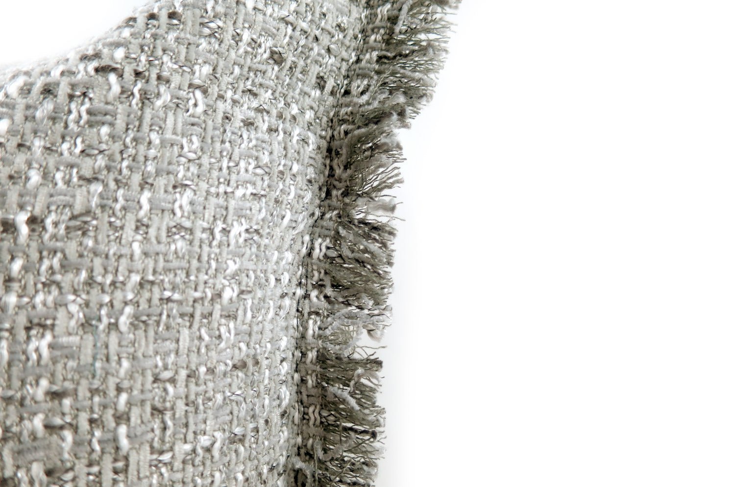 The Jacquard ジャカードフリンジクッションカバー グレー 45×45cm - HOUSE OF JAPAN Shop