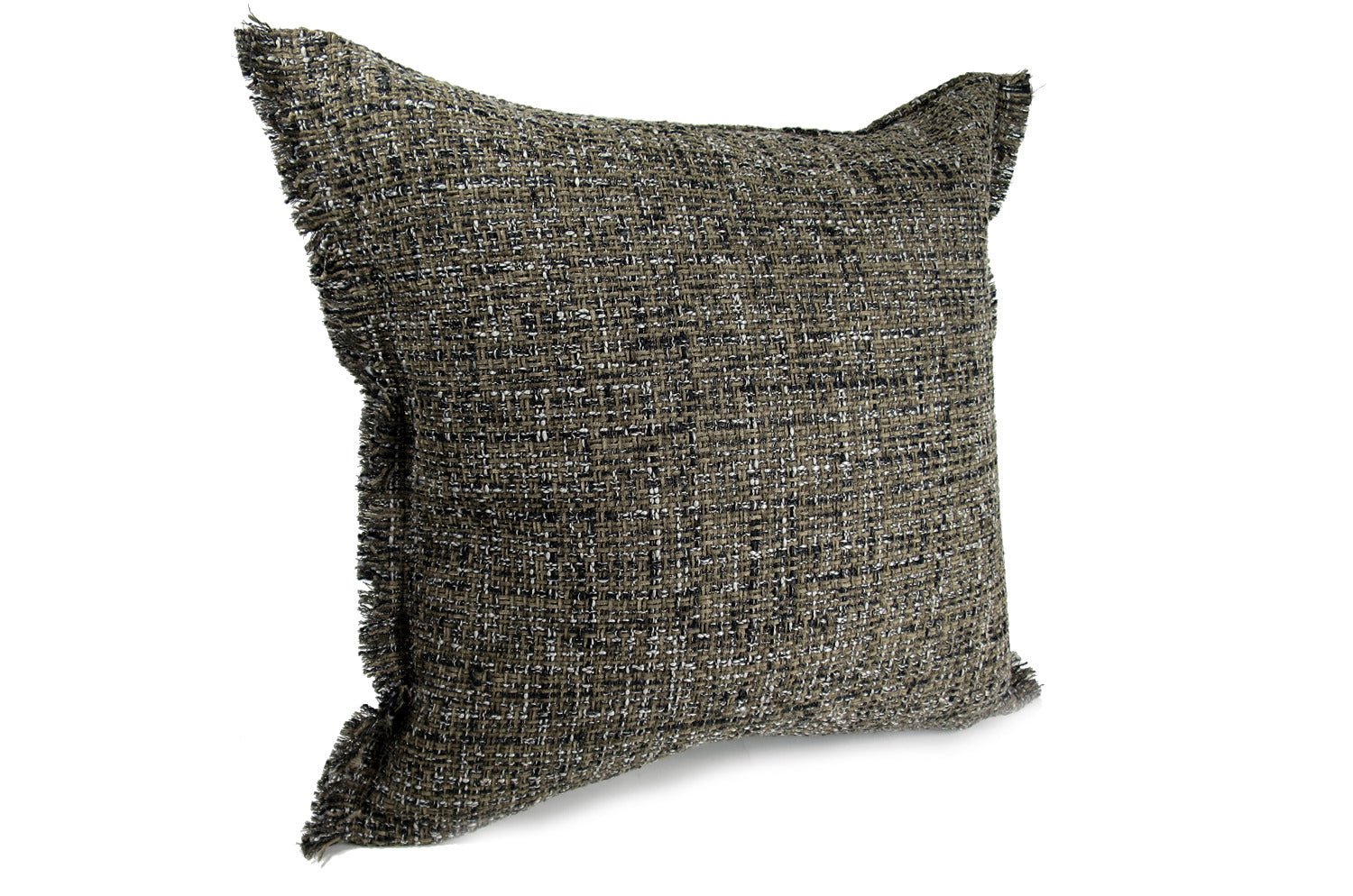 The Jacquard ジャカードフリンジクッションカバー ミックスブラウン 45×45cm - HOUSE OF JAPAN Shop