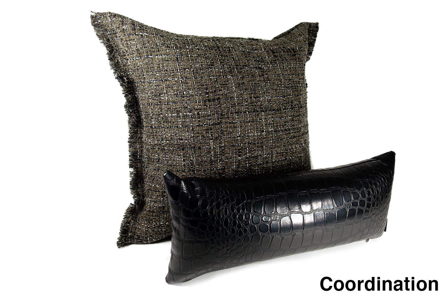 The Jacquard ジャカードフリンジクッションカバー ミックスブラウン 45×45cm - HOUSE OF JAPAN Shop