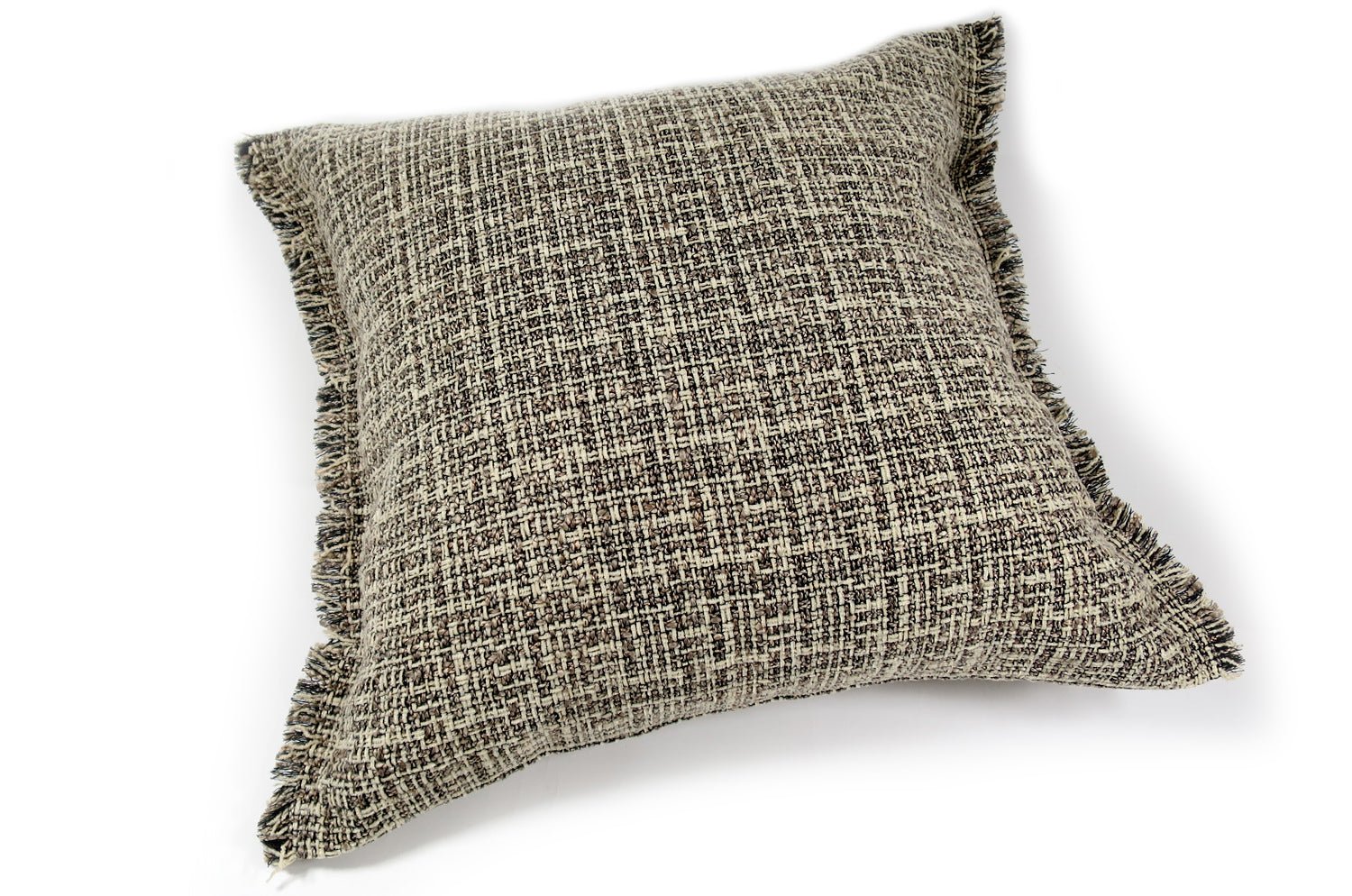 The Jacquard ジャカードフリンジクッションカバー ミックスベージュ 45×45cm - HOUSE OF JAPAN Shop