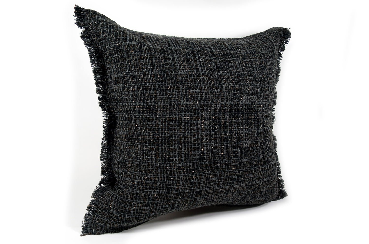 The Jacquard ジャカードフリンジクッションカバー チャコール 45×45cm - HOUSE OF JAPAN Shop