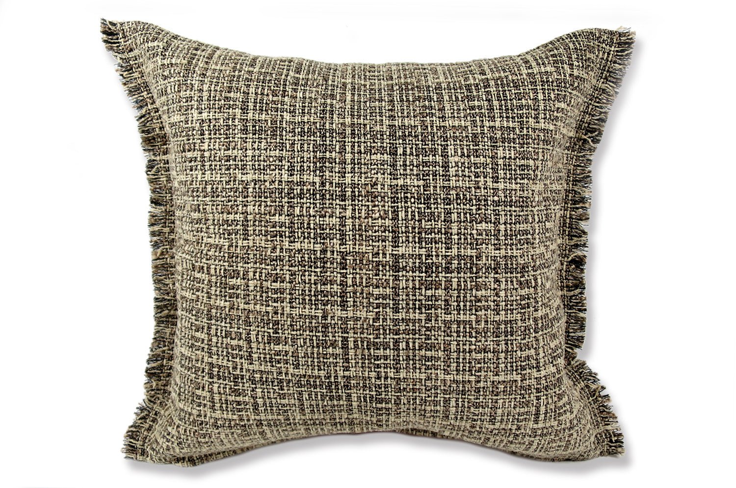 The Jacquard ジャカードフリンジクッションカバー ミックスベージュ 45×45cm - HOUSE OF JAPAN Shop