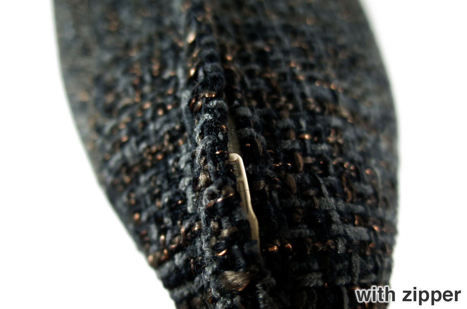 The Jacquard ジャカードフリンジクッションカバー チャコール 45×45cm - HOUSE OF JAPAN Shop