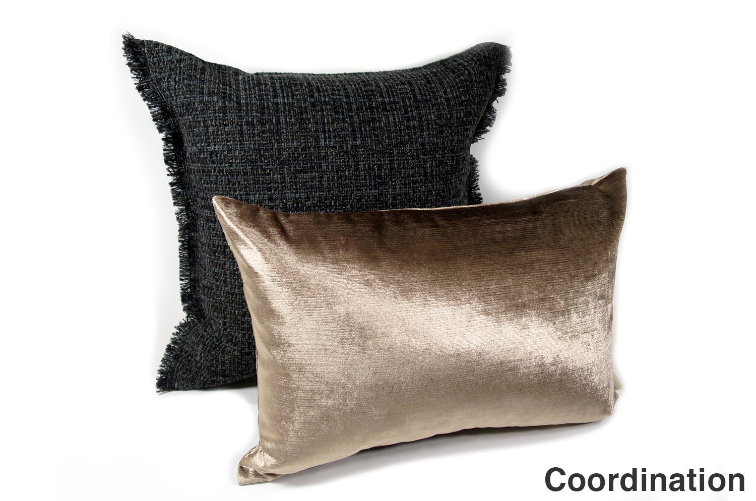 The Jacquard ジャカードフリンジクッションカバー チャコール 45×45cm - HOUSE OF JAPAN Shop