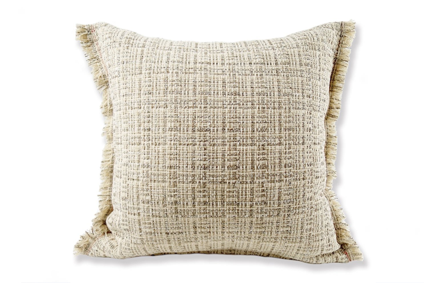 The Jacquard ジャカードフリンジクッションカバー ベージュ 45×45cm - HOUSE OF JAPAN Shop