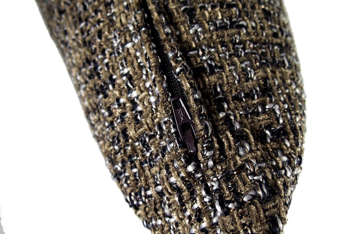 The Jacquard ジャカードフリンジクッションカバー ミックスブラウン 45×45cm - HOUSE OF JAPAN Shop