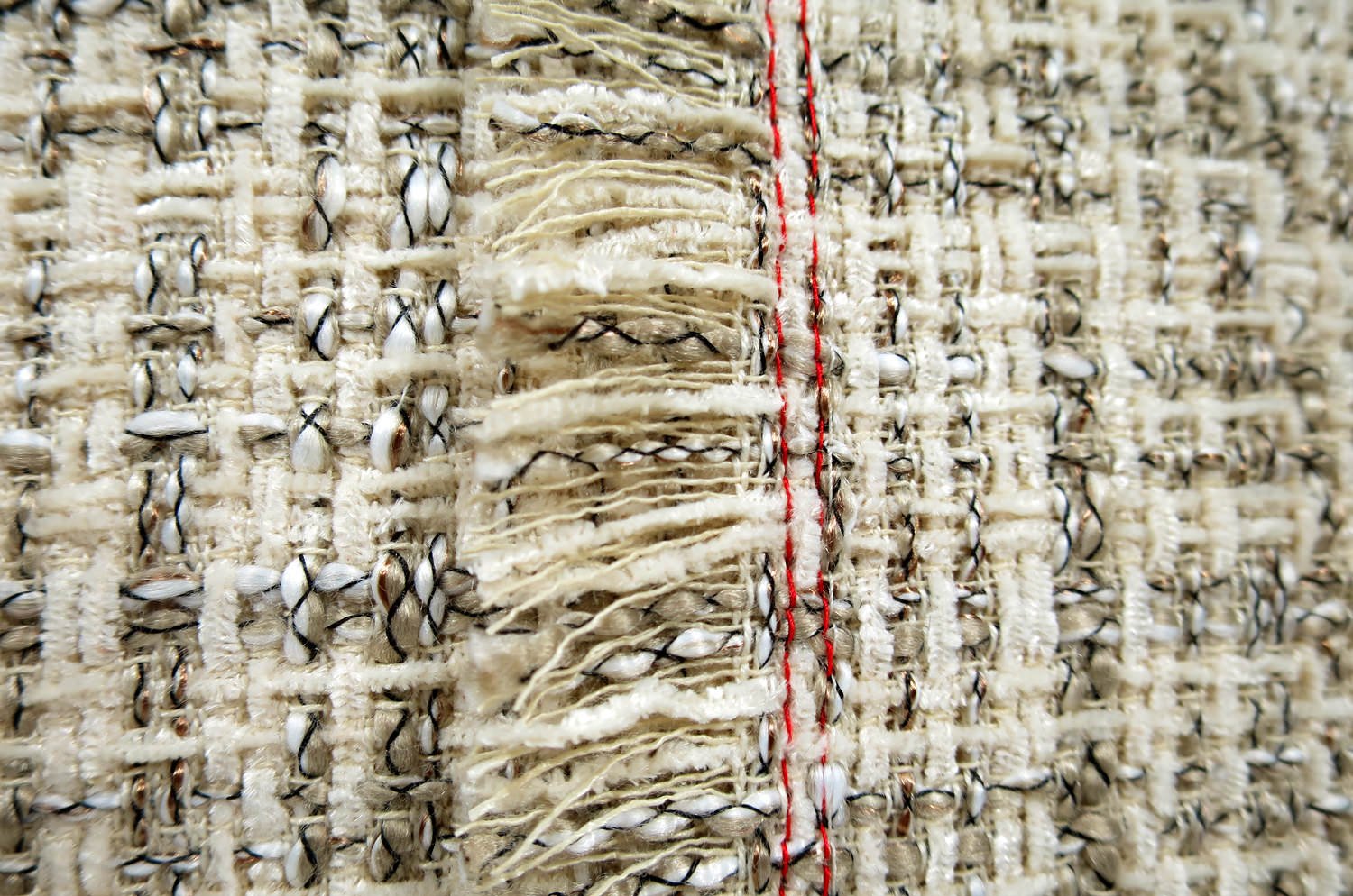 The Jacquard ジャカードフリンジクッション ベージュ 60(64)×40cm 中材付 - HOUSE OF JAPAN Shop