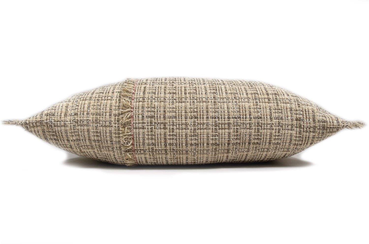 The Jacquard ジャカードフリンジクッション ベージュ 60(64)×40cm 中材付 - HOUSE OF JAPAN Shop