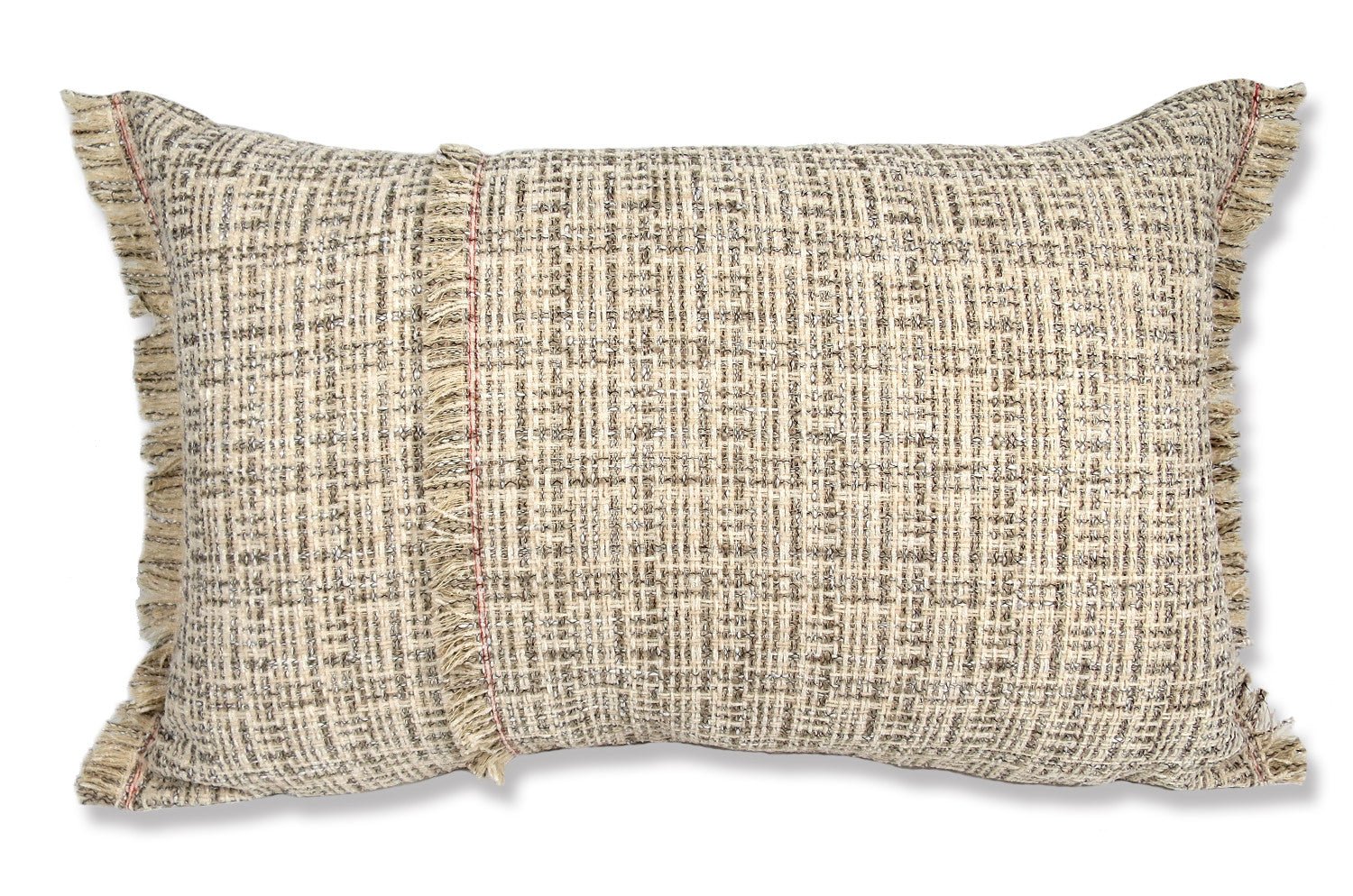 The Jacquard ジャカードフリンジクッション ベージュ 60(64)×40cm 中材付 - HOUSE OF JAPAN Shop