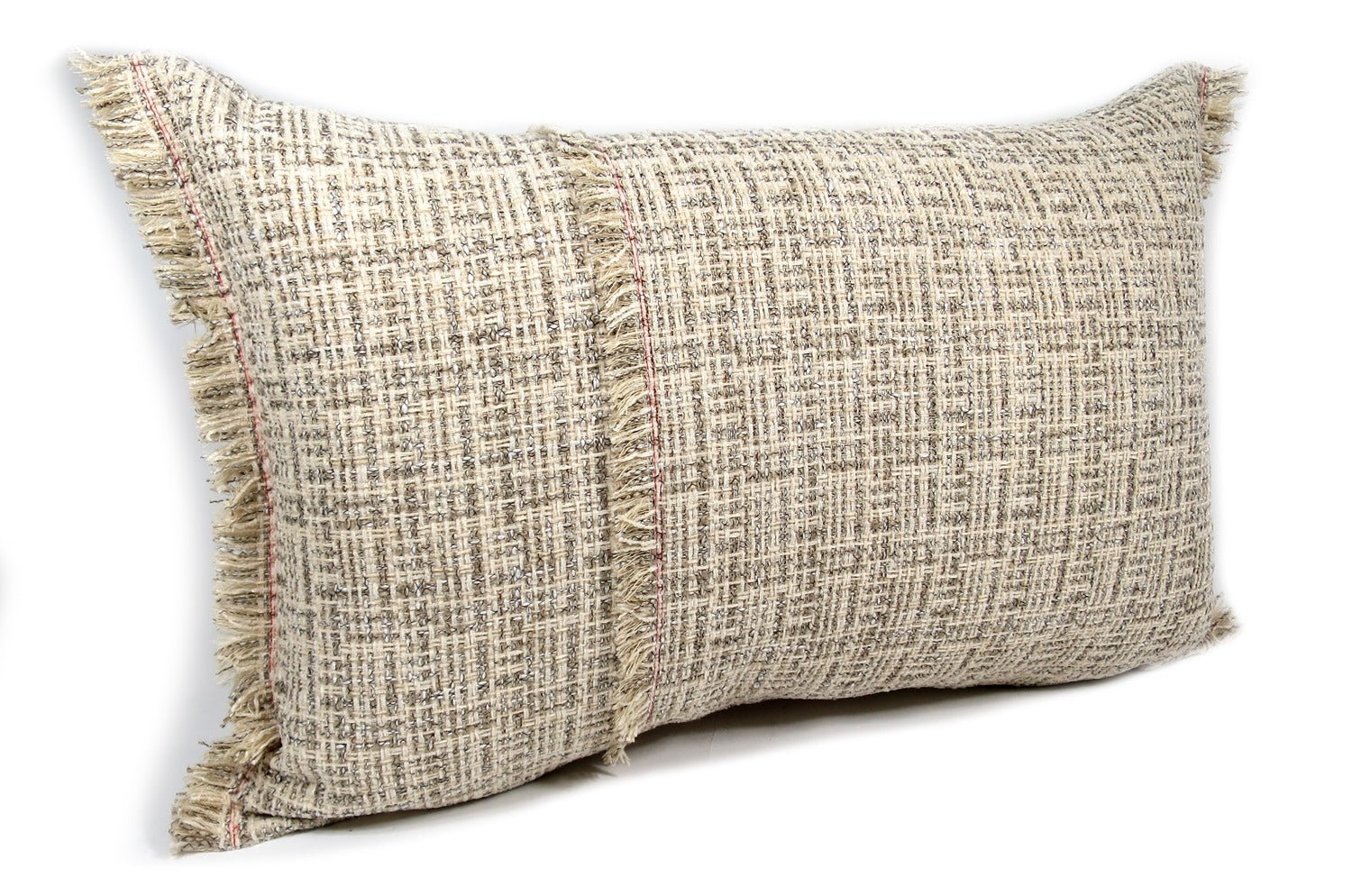 The Jacquard ジャカードフリンジクッション ベージュ 60(64)×40cm 中材付 - HOUSE OF JAPAN Shop